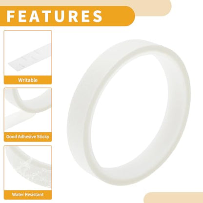 1 Pc 0.6 Inches x 10.9 Yards Universal Painters Tape - DIY Car Auto Paint for Masking Tape No Residue - Crepe Paper White - color: White, size: 0.6 Inches x 10.9 Yards