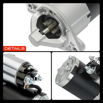 A-Premium Starter Motor, 12V 1.4KW 8 Teeth CW, Compatible with Mitsubishi