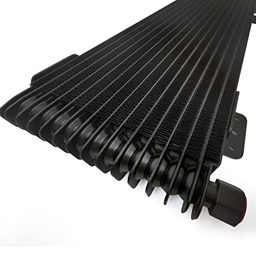 Low Pressure Drop Transmission Oil Cooler LPD47391 40K Trans Cooler Compatible with Heavy Duty 40,000 GVW Max including Mounting Hardware, Towing Applications and Advanced Cooling Protection 47391 - color: BLACK