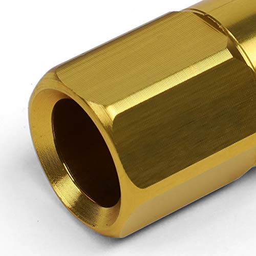 J2 Engineering 20 Pcs 7075 Aluminum Tall Open End M12 x 1.5 Lug Nuts Set w/Socket Adapter, Golden, Fit Conical Seat, LN-T7-003-15-GD - color: Gold