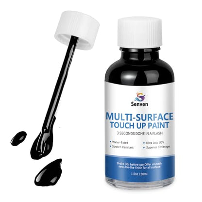 Black Touch Up Paint Semi-Gloss Black Multi Surface Acrylic Touch Up Paint Pen Repair for Metal,Wall,Door,Appliance,Cabinets,Wood,Furniture,Enamel 1.5 Fl Oz Semi-Gloss - color: Semi-Gloss Black - 1.5 oz