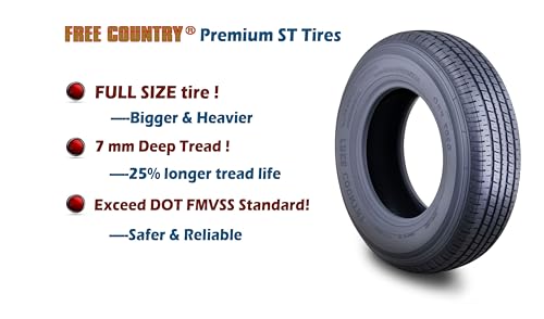 Free Country Trailer Tire Wheel ST235/85R16 12-Ply F 128N 8X6.5 Silver Mod - size: ST235/85R16