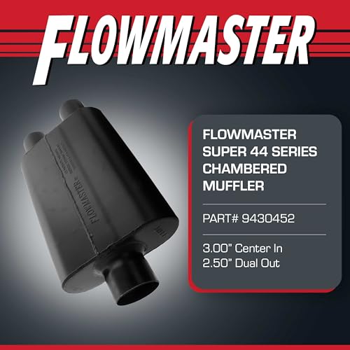 Flowmaster Super 44 Series Chambered Muffler – 3.00" Center In/Dual Out - color: Center In / Dual Out