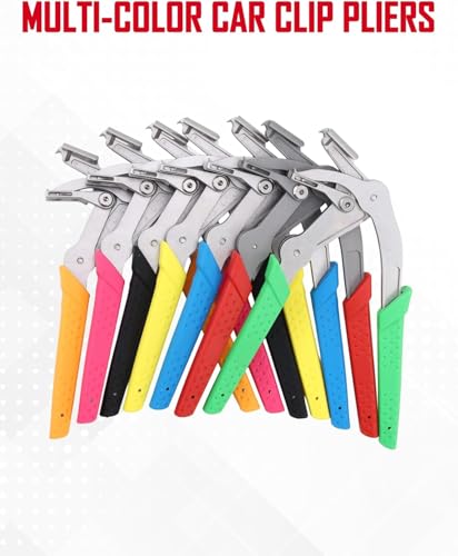 Car Clip Pliers, Panel Clip Removal Tool for Plastic Fasteners, Red - color: Red