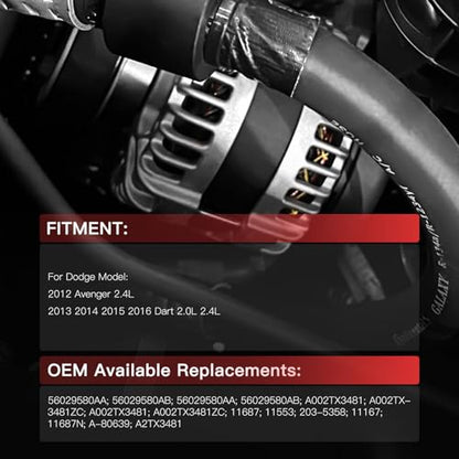 140A Alternator for Dodge Dart 2013-2016 2.0L/2.4L
