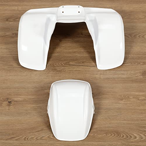 KUAFU Fender Kit Compatible with 78-85 ATC70 Mudguard Mud Flaps Fender - color: White, size: Front & Rear