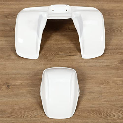 KUAFU Fender Kit Compatible with 78-85 ATC70 Mudguard Mud Flaps Fender - color: White, size: Front & Rear