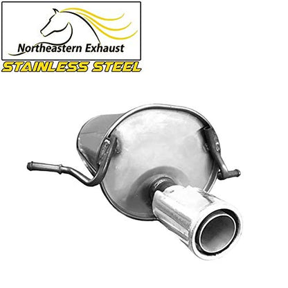 Northeastern Exhaust | Stainless Steel Resonator Pipe, Muffler Exhaust System Kit Compatible for Subaru Impreza 2002-2005 2.5L | Free Gaskets Included | Automotive Replacement Part
