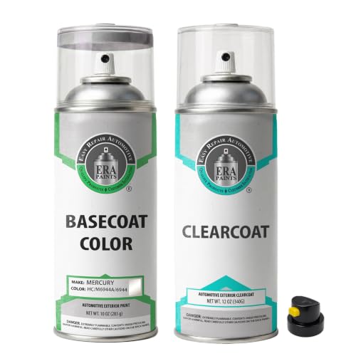 ERA Paints - HC/M6944A/6944 - Ivory Parchment Pearl for MERCURY Exact OEM Color Match Automotive Touch Up Paint for Cars - Spray Paint with Premium Spray Nozzle - Essential Kit - Made in USA - style: Spray - Essential Kit