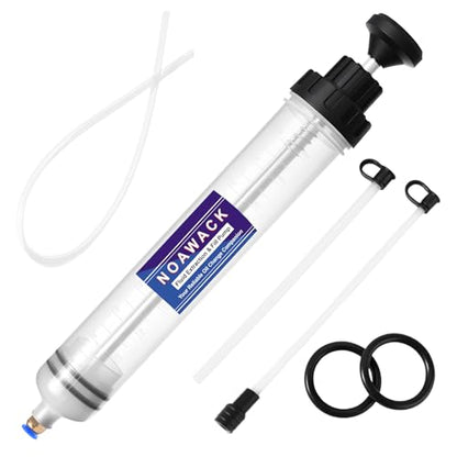 Fluid Extractor Pump, Manual Oil Extractor for Cars, ATVs & Lawn Mowers - Oil Transfer Pump with Flexible Hoses, Brake/Transmission Fluid Extractor, Oil Change Tools 17 oz (500 ml) - size: 500 ml(16" hose)
