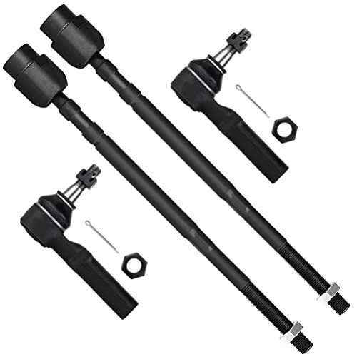 SCITOO 4pcs Front Suspension Kit Inner Tie Rod Outer Tie Rod End Fit 2000-2013 For Chevrolet Impala 2000-2007 Monte Carlo 1997-2004 For Buick Regal