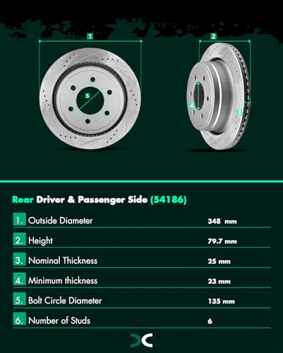 SCITOO Front 13.78" Rear 13.7" Brake Pads and Rotors Kits Brakes Kit - size: 54153+D1414 & 54186+D1602 [4+8PCS]