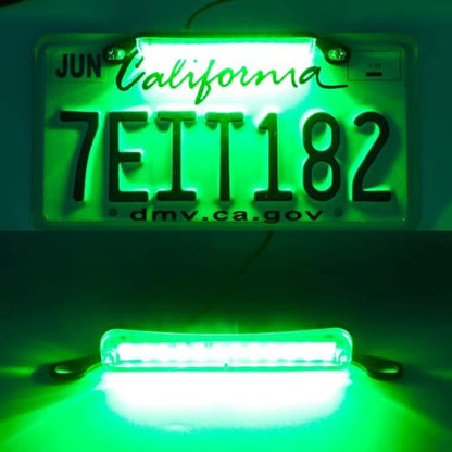 LivTee License Plate Light, Extremely Bright LED License Plate Lights Assembly for Trailer UTV ATV Truck RV Boat, Green - color: Green