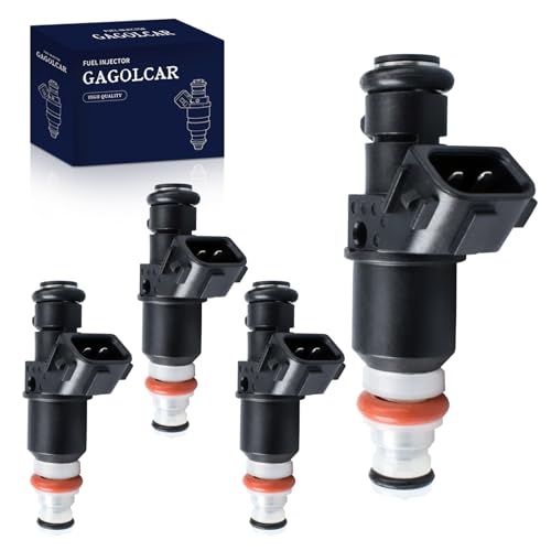 4-Pack Fuel Injectors Set | Compatible with Acura RSX 2005-2006 Honda Accord 2003-2007 Element 2003-2011 CR-V 2005-2009| Replaces FJ484 16450-RAA-A01 - size: 4 X FJ484
