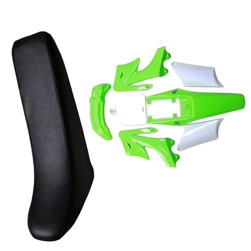 Apollo Orion Pit Bike Plastics Fender Kit with Complete Tall Seat for 110cc 125cc 150cc 160cc 250cc Thumpstar Atomik SSR Dirt Bike Off-Road Body Fairing Fender Replacement Set (Green, Apollo) - color: Green