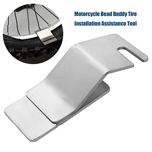 Motorcycle Tire Holder Hook,Off-Road Tire Removal Install Assistance Changer Tool for Dirt Bike,Tire Changing Tool - color: Silver
