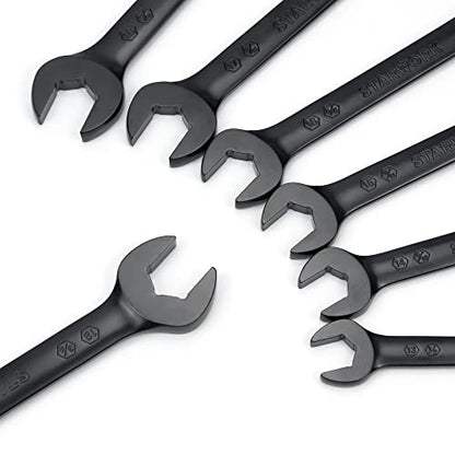 STARWORK TRUE MECHANIC™ 7-Piece 2-in-1 Flex-Head Ratcheting Wrench Set with Rolling Pouch, 120-Tooth, SAE&Metric - size: 7-Piece 120-Tooth Flex-Head