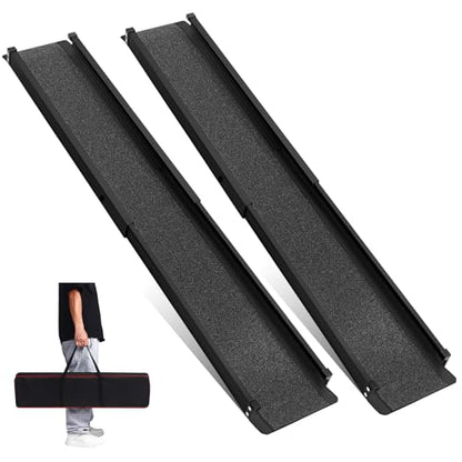 Wheelchair ramp 4FT, Lightweight, Retractable and Portable, can be Used for Wheelchair ramps, Comes with a Handbag-Black - size: 4FT