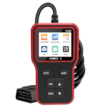 Car OBD2 Scanner, OBDII Vehicle Check Engine Light Code Reader Diagnostic Scan Tool, Real-Time Automotive Engine Fault Scanner, Universal for SUV Automobile Truck