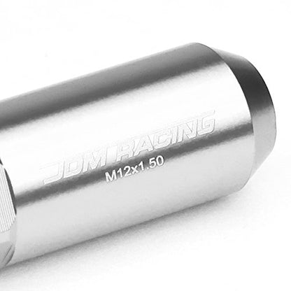 Auto Dynasty M12 x 1.5 Open/Closed End Design 20-Piece Aluminum Alloy Wheel Lug Nuts +1 X Deep Drive Extension (Silver) - color: Silver