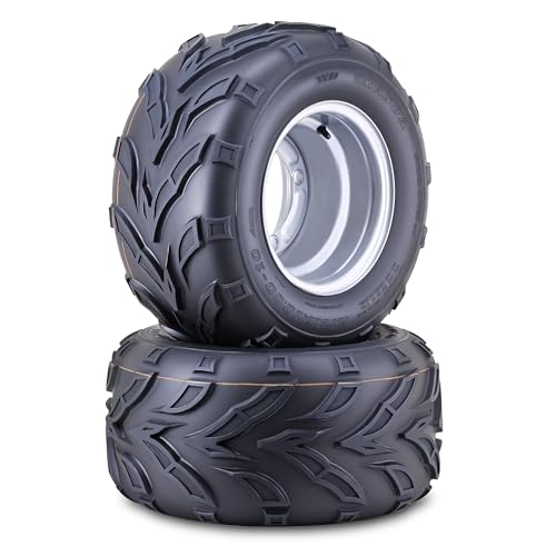 WANDA ATV Tire Wheel 20X10-10 w 4X156mm PCD 3+5 offset Silver Rim 10193,S2 - size: 20X10-10 + 4x156 wheel