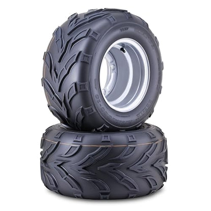 WANDA ATV Tire Wheel 20X10-10 w 4X156mm PCD 3+5 offset Silver Rim 10193,S2 - size: 20X10-10 + 4x156 wheel