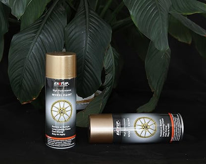 EASTUP Premium Flash Gold Metallic Acrylic Enamel Wheel Paint - Brilliant Finish, High Durability, Fade-resistant, Quick Drying Rim Coating Spray Paint. - color: 13#176-Flash Gold