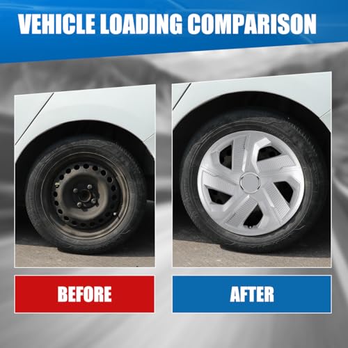 Winjet 16 Inch Premium Universal Hubcaps PP Material Wheel Cover Replacement R16 Hub Caps Universal,Auto Tire Replacement Exterior Cap (16 Inch,Lacquer,Set of 4) - color: Lacquer(5180-B-16), size: 16 inch