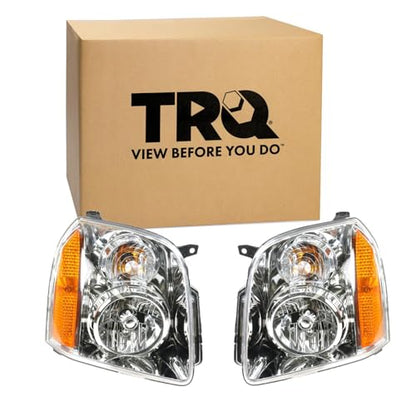 TRQ 2 Piece Headlight Assembly Set Halogen Driver and Passenger Side - style: HLA95276