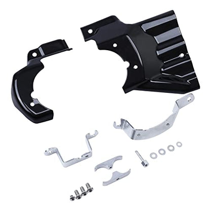 TCT-MOTORPARTS Black Engine Transmission Interface Trim Cover Fits for Harley Softail Deluxe FXST FXSTC 2007-2017 - color: Black
