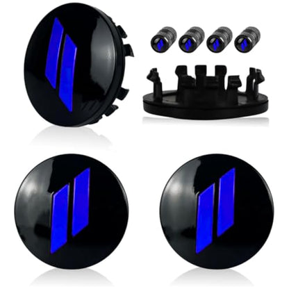 4Pcs Wheel Center Cap 63mm/2.5 inches Compatible with Dodge(Blue) - color: blue