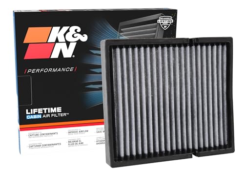 K&N LIFETIME Cabin Air Filter: Washable, Clean Air for your Cabin, VF2054 - size: 7.3" x 8.4" x 1.1"