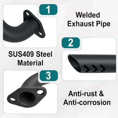 CT200U Mini Bike Exhaust Pipe Header Straight Pipe Go Kart