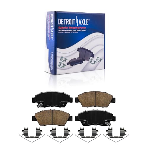 Detroit Axle - 8pc Drilled & Slotted Brake Kit for 2009-2013 Honda Fit - size: 8PR50395/KIT