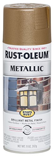Rust-Oleum Stops Rust Metallic Spray Paint, Antique Brass - color: Antique Brass, size: 11 Ounce (Pack of 1)