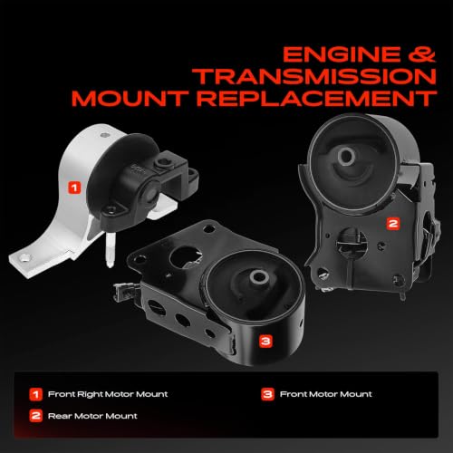 A-Premium Set of 3 Engine Motor Mount Kit Compatible with Nissan - style: 3PCS (2002-2006 Altima V6 3.5L Automatic)