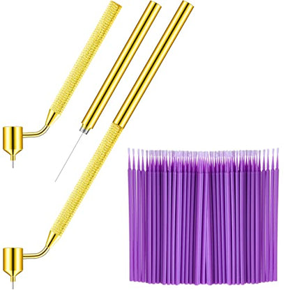 Tondiamo 100 Pack Touch up Paint Brushes 0.5mm Pen,Purple - color: Purple