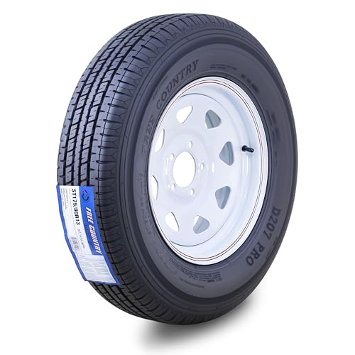 Free Country Trailer Tire Wheel ST175/80R13 8-Ply D 97N w/5X4.5 White Spoke - size: ST175/80R13 /8PR /5x4.5