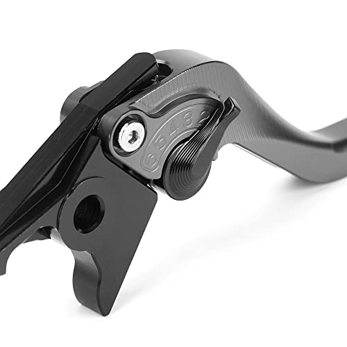 Short Brake Clutch Levers Compatible with K.awasaki Ninja ZX6R 2019 2020 2021 2022 2023 2024 2025 2026 | Front Shorter Levers Handles ZX-6R ZX 6R ZX636 Ninja636 Accessories (Gray) - color: Gray