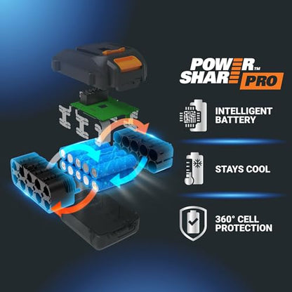 WORX Cordless Impact Wrench 20V 1/2" Brushless, WX276L - style: 20V Cordless Brushless High Torque Impact Wrench(Battery Pack & Charger & Carry Bag)