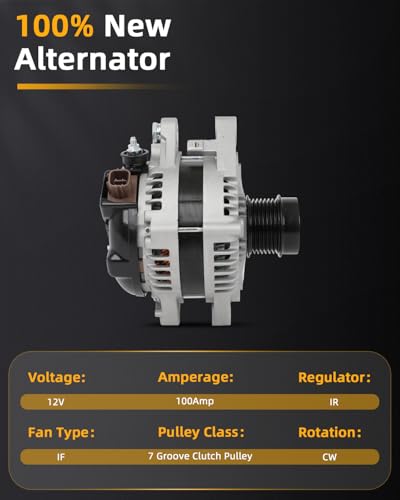 OCPTY Alternator for Toyota Highlander 2.4L 2.7L 2007-2013 3.3L 3.5L - size: 100AMP, style: for Toyota Highlander 2007-2010,for RAV4 09-12