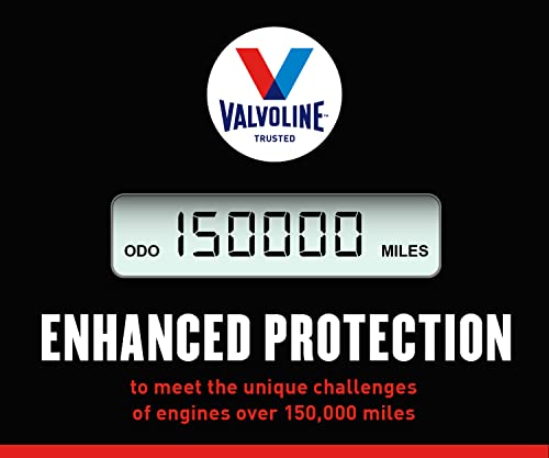 Valvoline High Mileage 150K with Maxlife Plus Technology Motor Oil SAE 10W-30 5 QT, Case of 3 - size: 5 qt (Pack of 3), style: High Mileage 150K