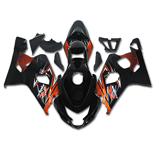 YTL Orange Black Full Fairing Fit for Suzuki 2004-2005 GSXR 600/750 - color: 008 Orange Black