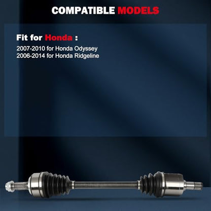 cciyu Front Driver Side CV Axle Drive Shafts for Honda Odyssey 2007-2010 - size: 17-9896