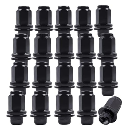 M14x1.5 Lug Nuts 20 Pcs Black Wheel Lug Nut 7/8" (22mm) Hex 1.85 Inch - color: Black, size: M14×1.5, style: 20pcs 1.85IN