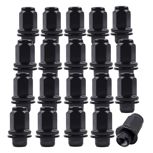 M14x1.5 Lug Nuts 20 Pcs Black Wheel Lug Nut 7/8" (22mm) Hex 1.85 Inch - color: Black, size: M14×1.5, style: 20pcs 1.85IN