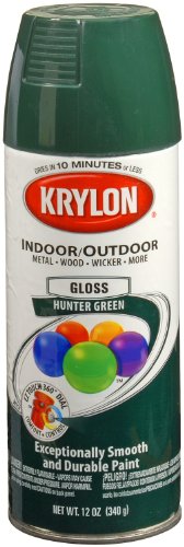 Krylon K05200107 ColorMaster Paint + Primer, Gloss, Hunter Green, 12 oz. - color: Hunter Green, size: 12 Ounce (Pack of 1), style: Gloss