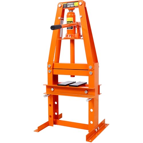 6-Ton Hydraulic Shop Press, A-Frame Benchtop Hydraulic Press with Press Plates, 13000 LBS Capacity Wheel Bearing Press Tool for Garage, Automotive Repair and Metalworking