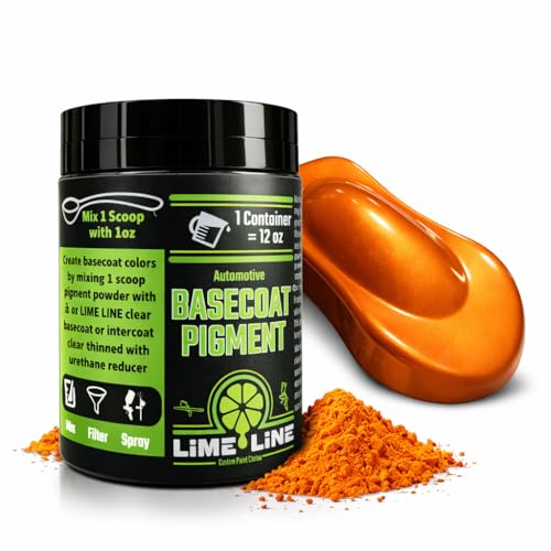 LiME LiNE Base Coat Maker Pigment Powder, Automotive Grade, Basecoat (Metallic Orange Pearl) - color: Orange Metallic