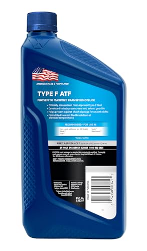 Valvoline Type F Automatic Transmission Fluid 1 Quart - size: 1 quart